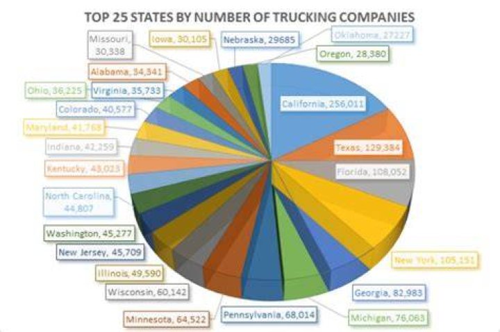 How many trucking companies are there in the US in 2019?