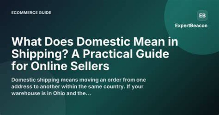 What does DOM mean in shipping?