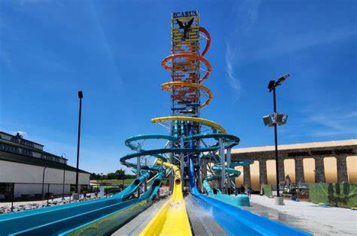 What happened on the world's tallest water slide?