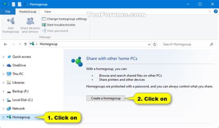 Where can I find the HomeGroup password Windows 10?